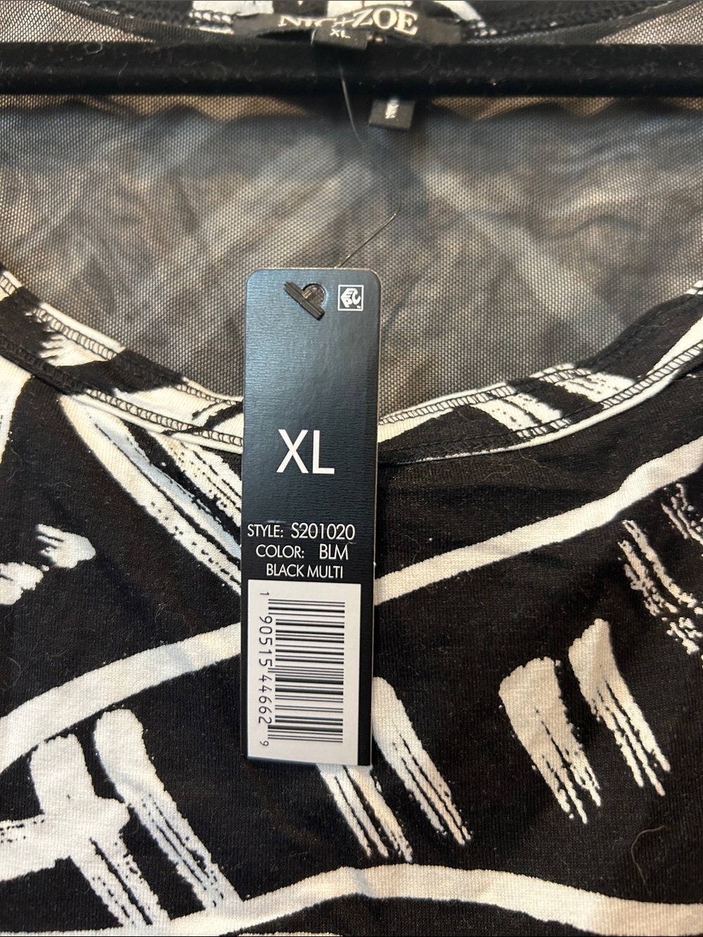 NIC+ZOE Black and White Printed Tank Top - Picture 3 of 5